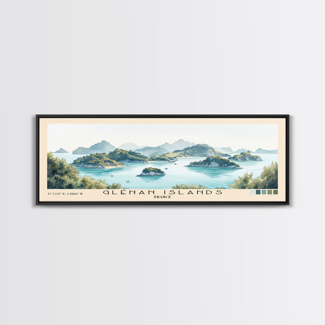 Glénan Islands, France Watercolor Print, Vacation Gift, France Wall Art, Beach Painting, Beach Decor, Beach Or Lakehouse Art