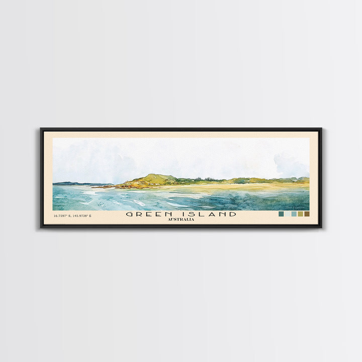 Green Island, Australia Watercolor Print, Vacation Gift, Australia Wall Art, Beach Painting, Beach Decor, Beach Or Lakehouse Art