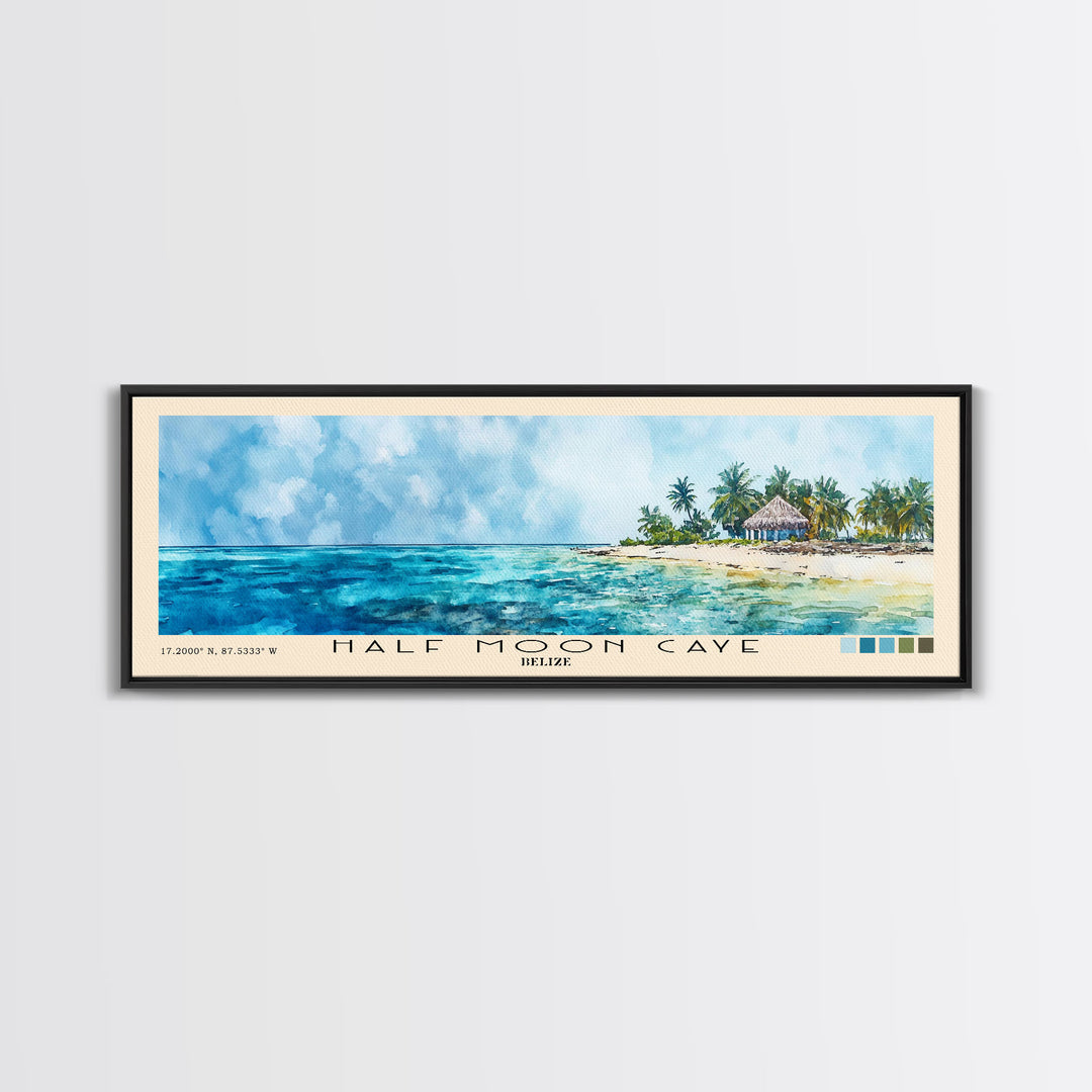 Half Moon Caye, Belize Watercolor Beach Print, Vacation Gift, Belize Wall Art, Beach Painting, Beach Decor, Beach Painting