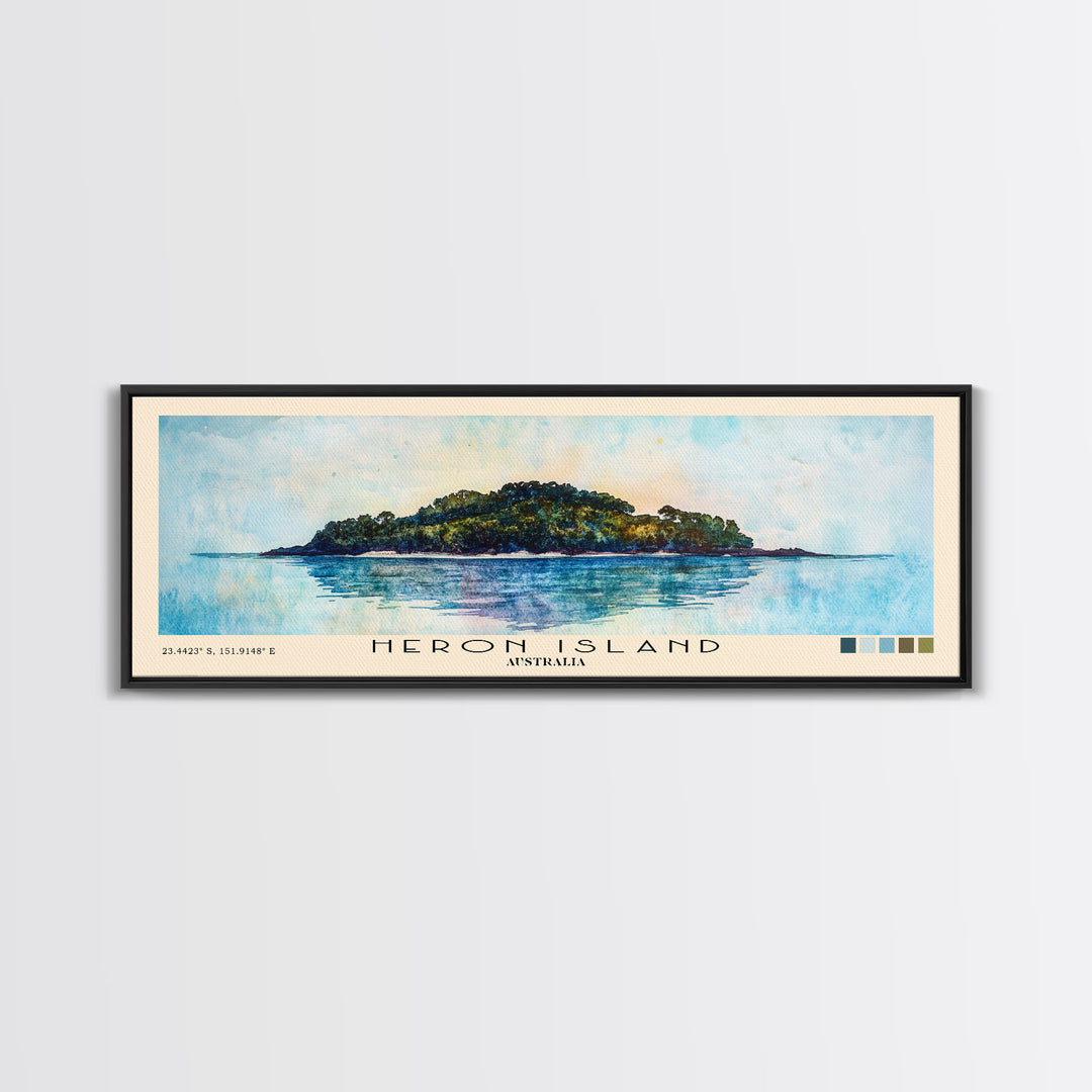 Heron Island, Australia Watercolor Beach Print, Vacation Gift, Australia Wall Art, Beach Painting, Beach Decor, Beach Painting