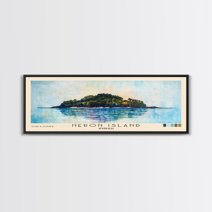 Heron Island, Australia Watercolor Beach Print, Vacation Gift, Australia Wall Art, Beach Painting, Beach Decor, Beach Painting