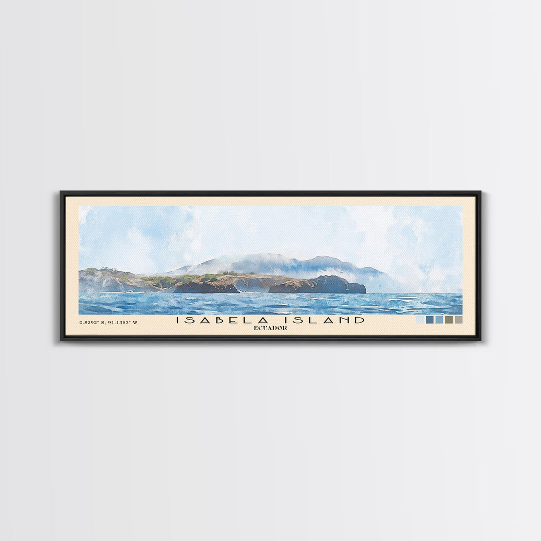 Isabela Island, Ecuador Watercolor Print, Vacation Gift, Ecuador Wall Art, Beach Painting, Beach Decor, Beach Or Lakehouse Art