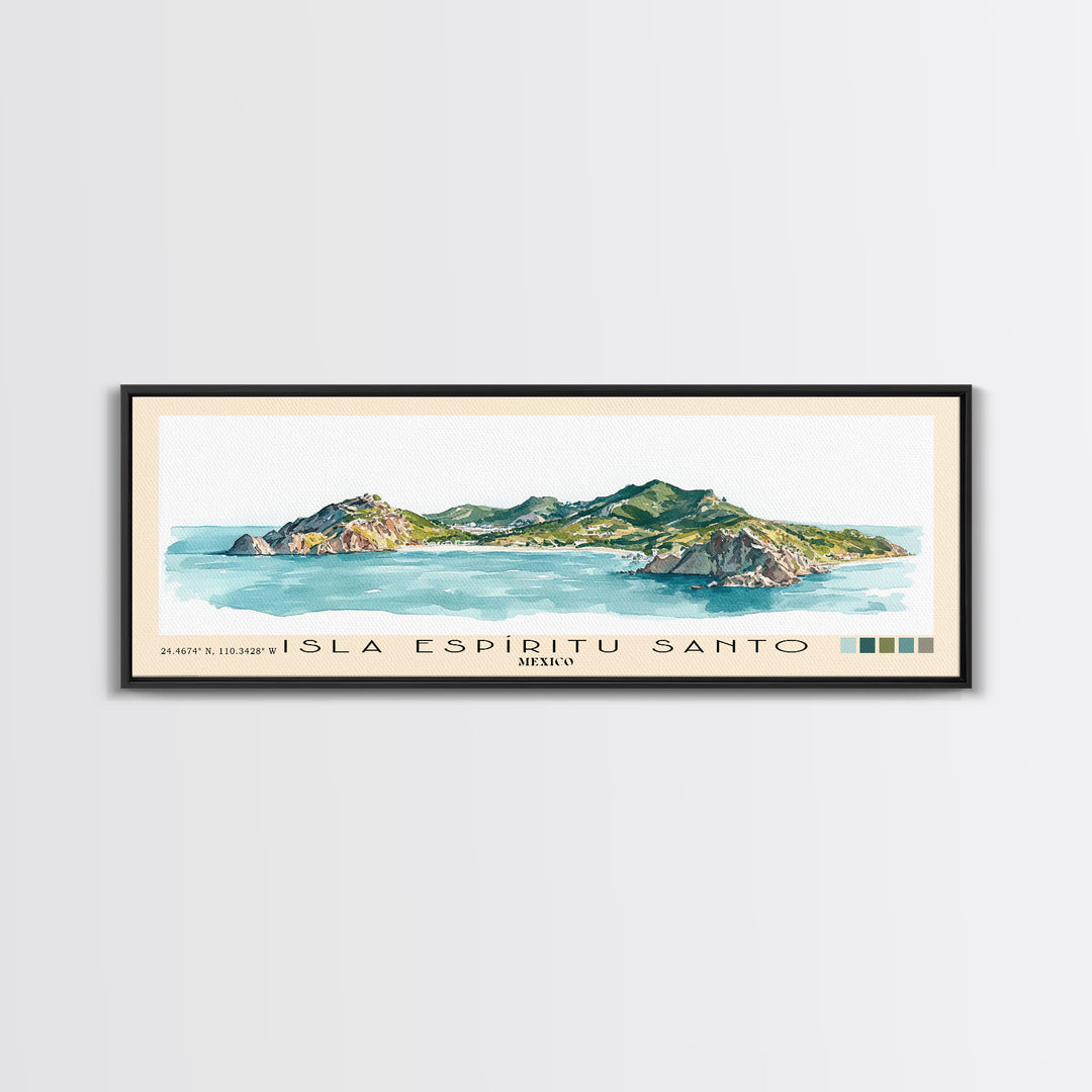 Isla Espíritu Santo, Mexico Watercolor Print, Vacation Gift, Mexico Wall Art, Vacation Wall Art, Vacatation Memories, Beach Decor, Beach Or Lakehouse Art
