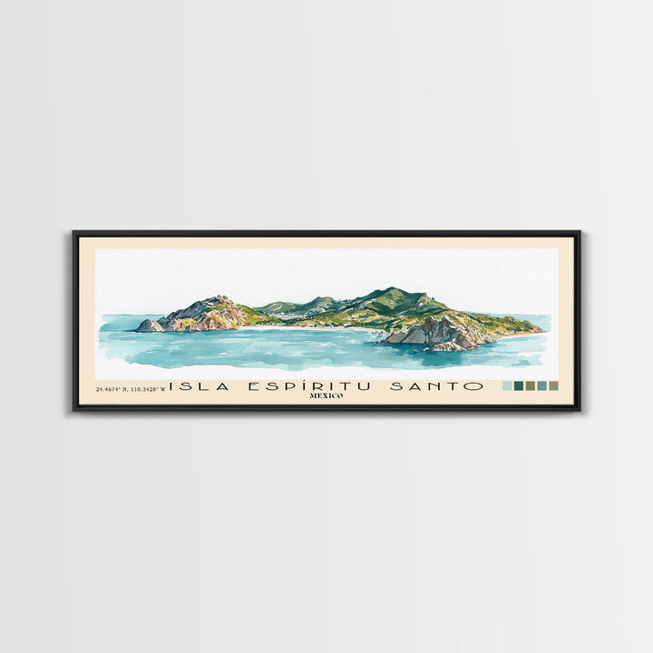Isla Espíritu Santo, Mexico Watercolor Print, Vacation Gift, Mexico Wall Art, Vacation Wall Art, Vacatation Memories, Beach Decor, Beach Or Lakehouse Art