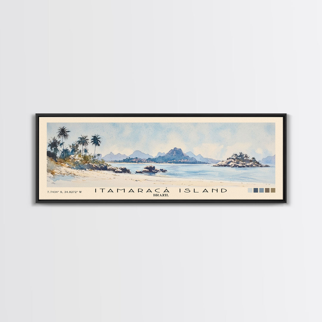 Itamaracá Island, Brazil Watercolor Print, Vacation Gift, Brazil Wall Art, Beach Painting, Beach Decor, Beach Or Lakehouse Art