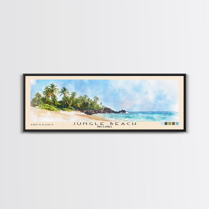 Jungle Beach, Sri Lanka Watercolor Print, Vacation Gift, Sri Lanka Wall Art, Vacation Wall Art, Vacatation Memories, Beach Decor, Beach Or Lakehouse Art