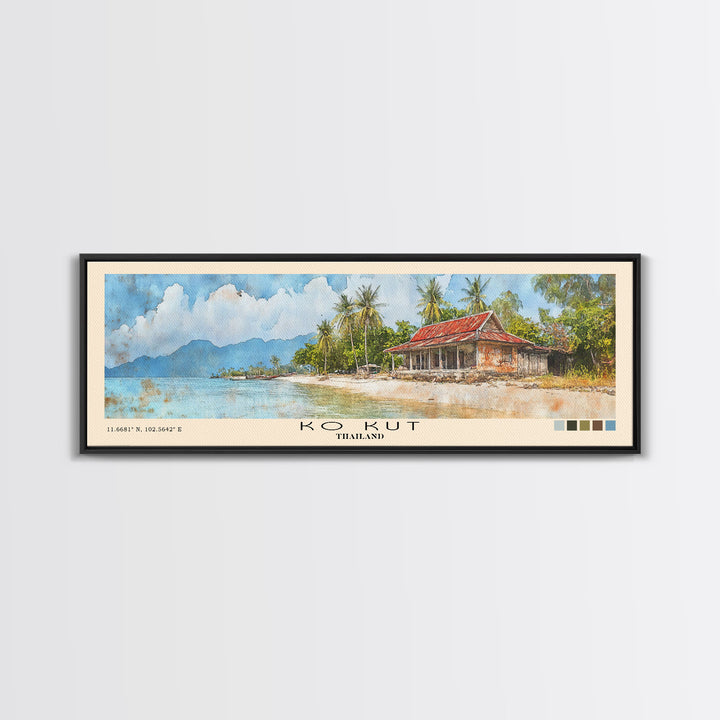 Ko Kut, Thailand Watercolor Print, Vacation Gift, Thailand Wall Art, Beach Painting, Beach Decor, Beach Or Lakehouse Art