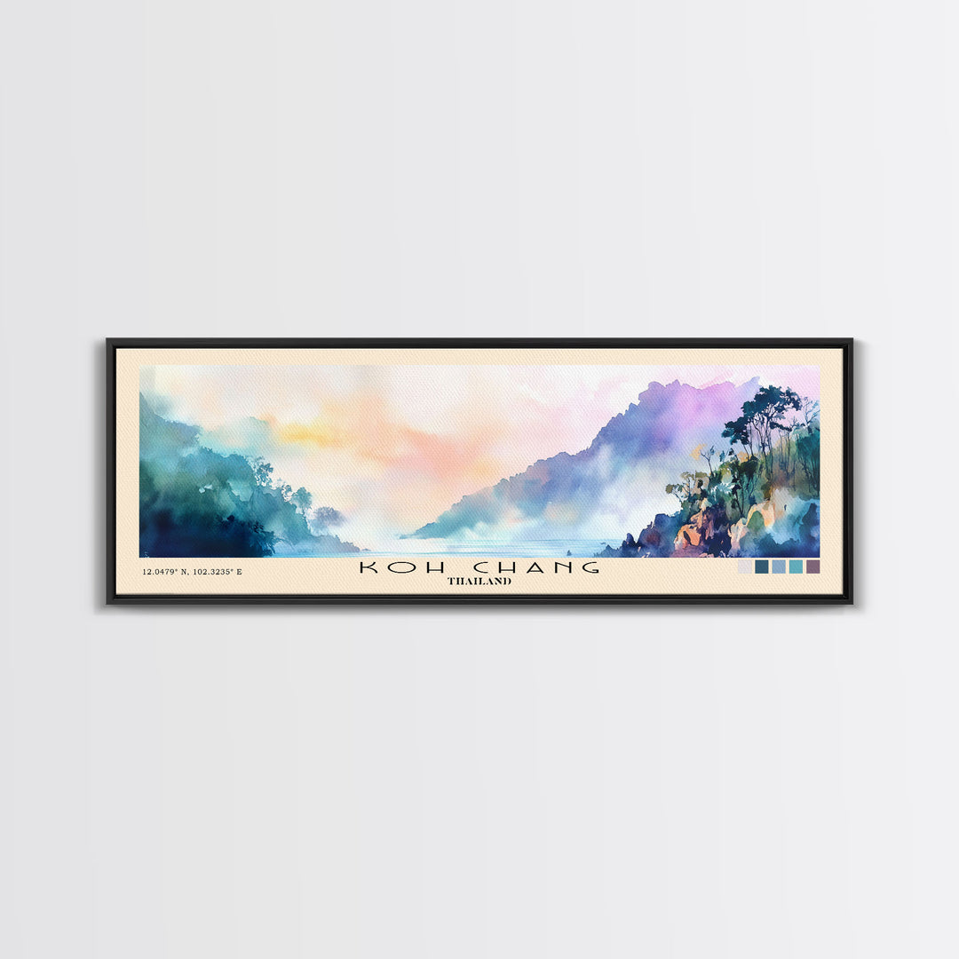 Koh Chang, Thailand Watercolor Print, Vacation Gift, Thailand Wall Art, Vacation Wall Art, Vacatation Memories, Beach Decor, Beach Or Lakehouse Art