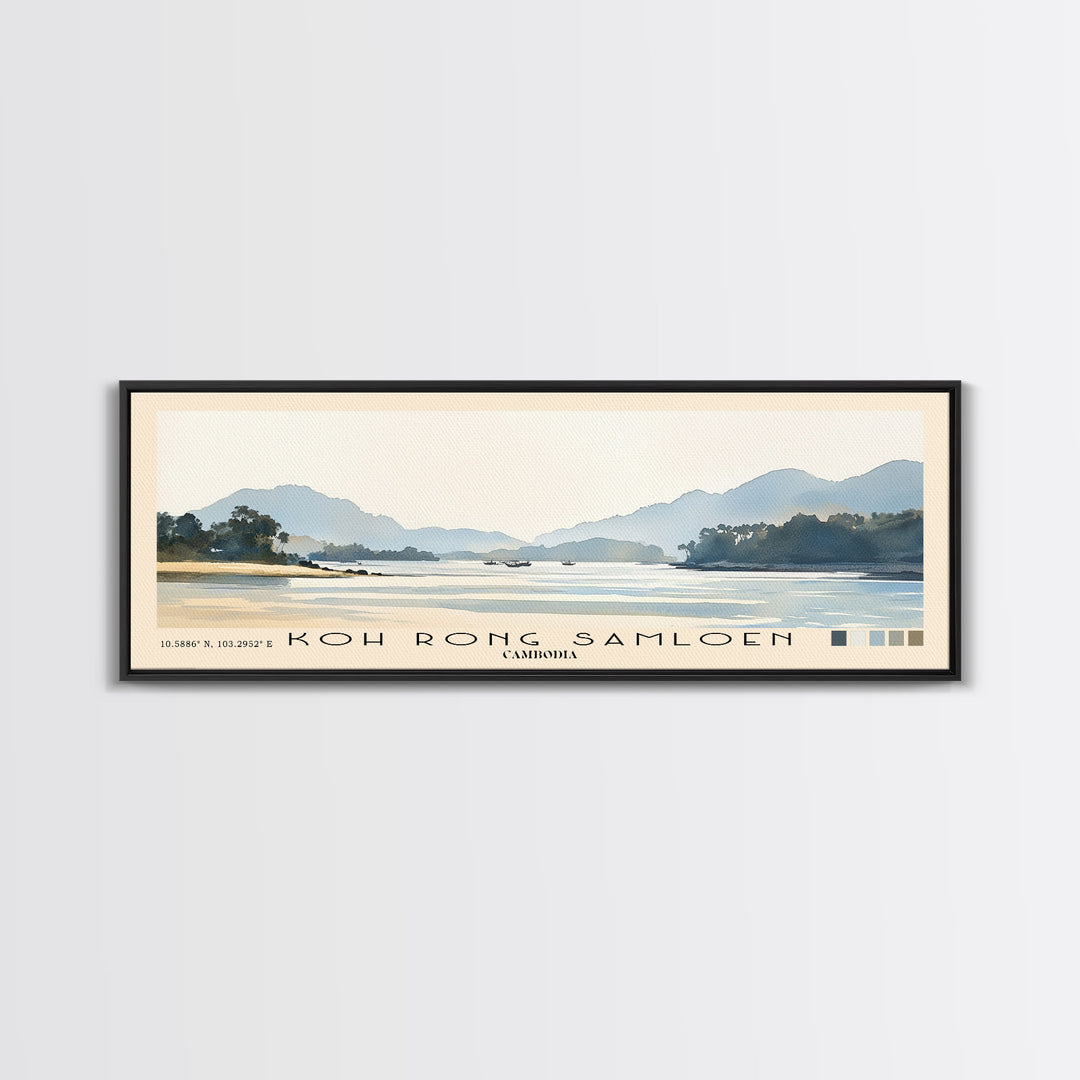 Koh Rong Samloen, Cambodia Watercolor Print, Vacation Gift, Cambodia Wall Art, Vacation Wall Art, Vacatation Memories, Beach Decor, Beach Or Lakehouse Art
