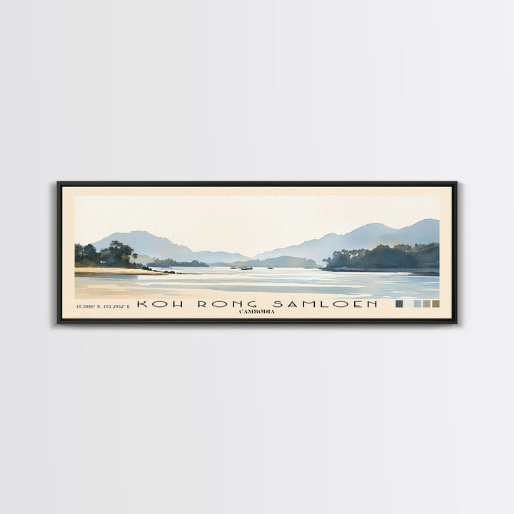 Koh Rong Samloen, Cambodia Watercolor Print, Vacation Gift, Cambodia Wall Art, Vacation Wall Art, Vacatation Memories, Beach Decor, Beach Or Lakehouse Art