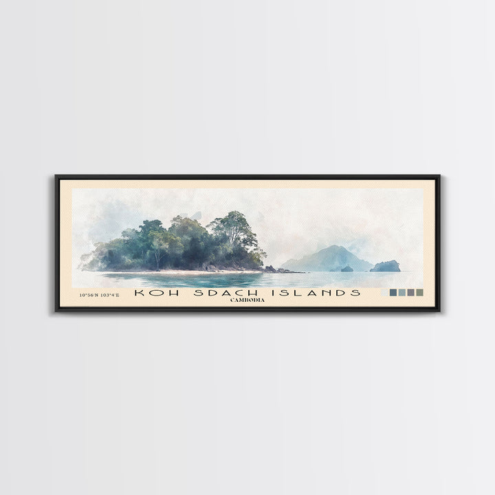Koh Sdach Islands, Cambodia Watercolor Print, Vacation Gift, Cambodia Wall Art, Beach Painting, Beach Decor, Beach Or Lakehouse Art