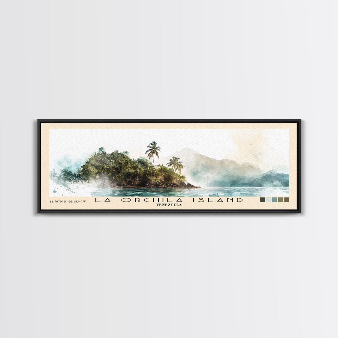La Orchila Island, Venezuela Watercolor Beach Print, Vacation Gift, Venezuela Wall Art, Beach Painting, Beach Decor, Beach Painting