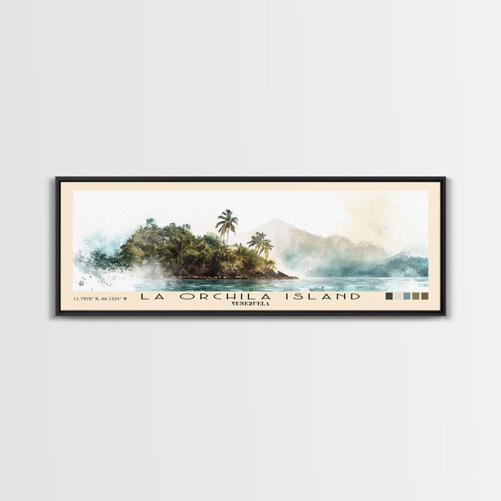 La Orchila Island, Venezuela Watercolor Beach Print, Vacation Gift, Venezuela Wall Art, Beach Painting, Beach Decor, Beach Painting