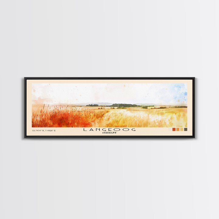 Langeoog, Germany Watercolor Print, Vacation Gift, Germany Wall Art, Beach Painting, Beach Decor, Beach Or Lakehouse Art