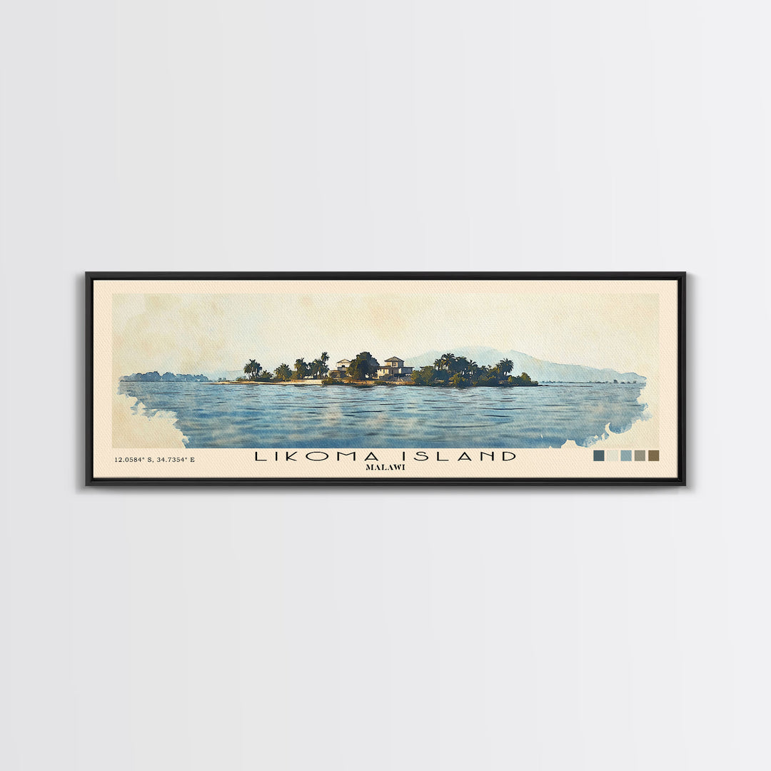 Likoma Island, Malawi Watercolor Print, Vacation Gift, Malawi Wall Art, Vacation Wall Art, Vacatation Memories, Beach Decor, Beach Or Lakehouse Art