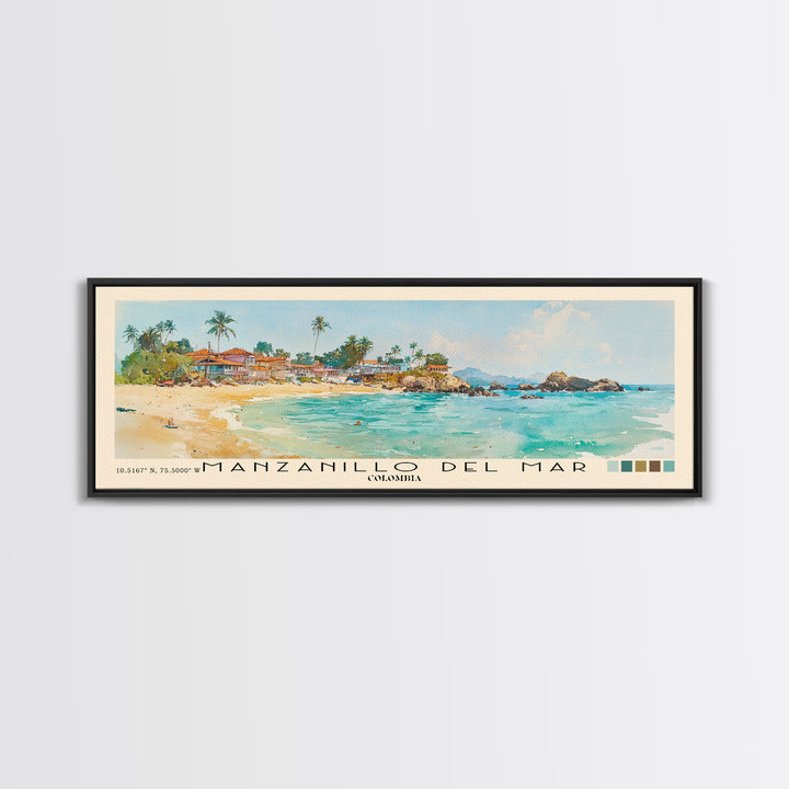 Manzanillo del Mar, Colombia Watercolor Print, Vacation Gift, Colombia Wall Art, Beach Painting, Beach Decor, Beach Or Lakehouse Art