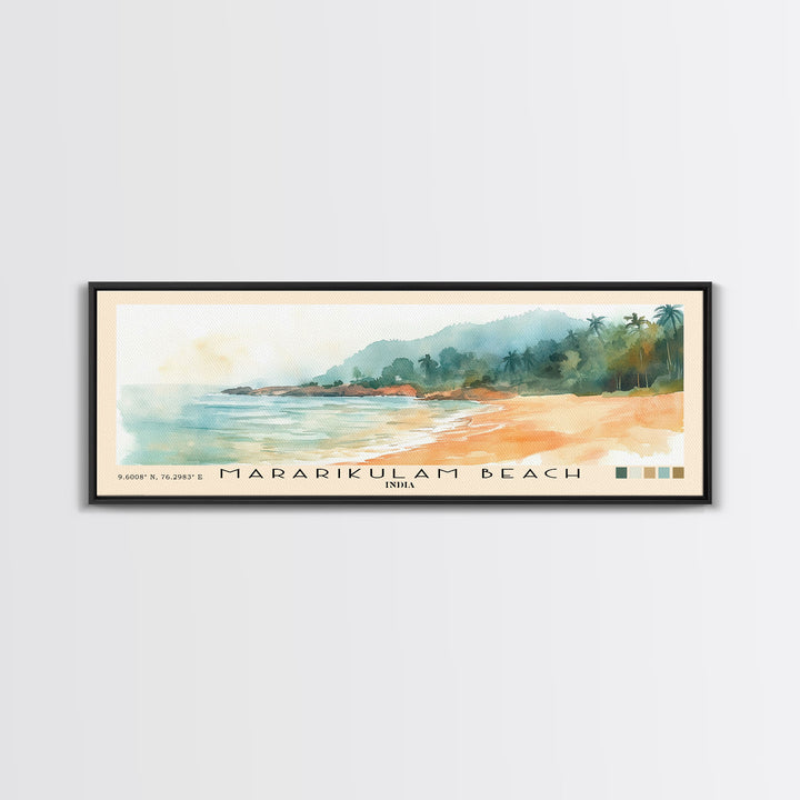 Mararikulam Beach, India Watercolor Print, Vacation Gift, India Wall Art, Vacation Wall Art, Vacatation Memories, Beach Decor, Beach Or Lakehouse Art