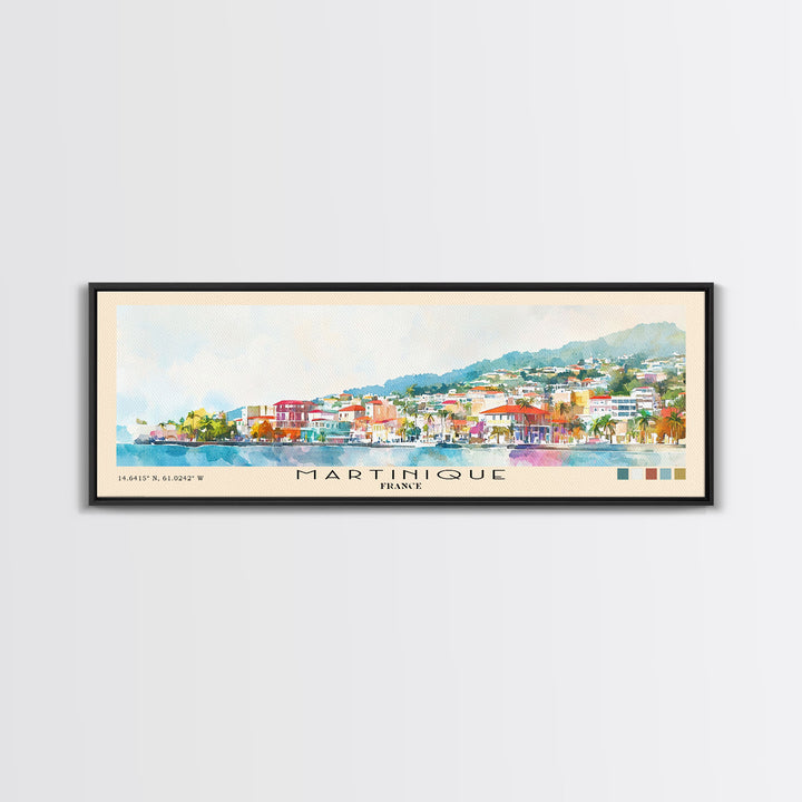 Martinique, France Watercolor Print, Vacation Gift, France Wall Art, Vacation Wall Art, Vacatation Memories, Beach Decor, Beach Or Lakehouse Art