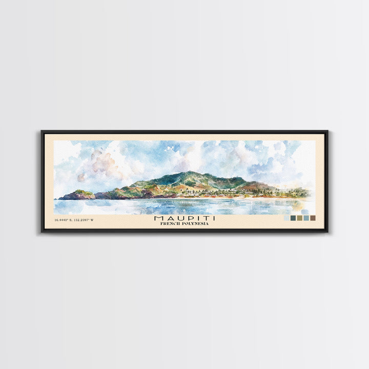Maupiti, French Polynesia Watercolor Print, Vacation Gift, French Polynesia Wall Art, Vacation Wall Art, Vacatation Memories, Beach Decor, Beach Or Lakehouse Art
