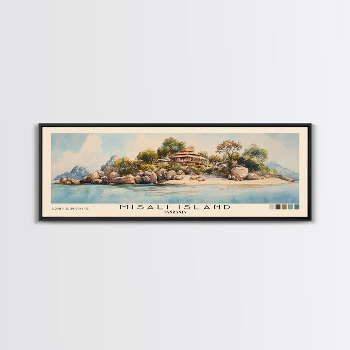 Misali Island, Tanzania Watercolor Print, Vacation Gift, Tanzania Wall Art, Vacation Wall Art, Vacatation Memories, Beach Decor, Beach Or Lakehouse Art