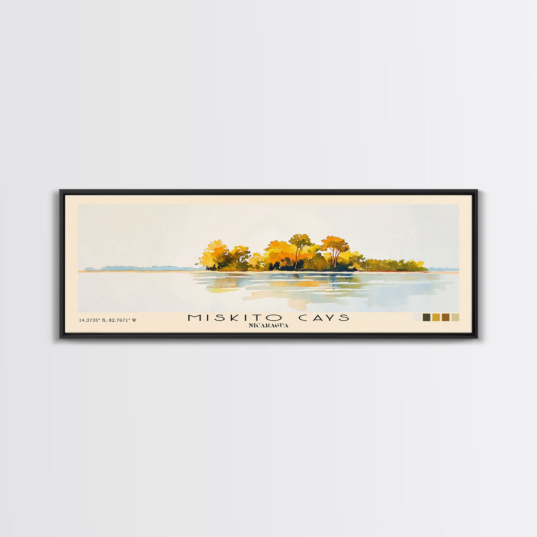 Miskito Cays, Nicaragua Watercolor Print, Vacation Gift, Nicaragua Wall Art, Beach Painting, Beach Decor, Beach Or Lakehouse Art