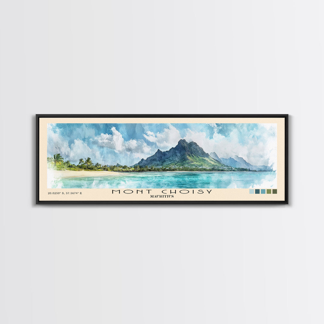 Mont Choisy, Mauritius Watercolor Print, Vacation Gift, Mauritius Wall Art, Beach Painting, Beach Decor, Beach Or Lakehouse Art