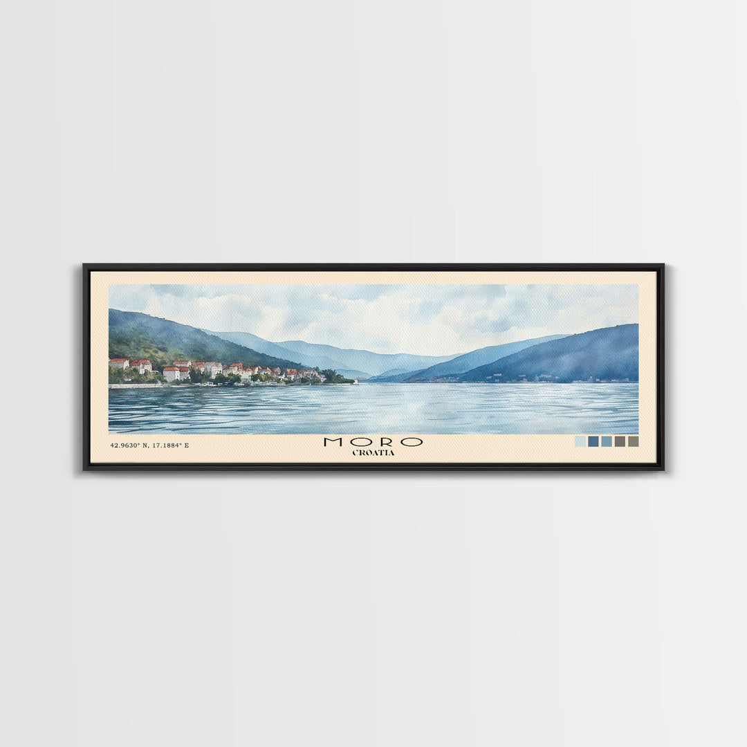 Moro, Croatia Watercolor Beach Print, Vacation Gift, Croatia Wall Art, Beach Painting, Beach Decor, Beach Painting