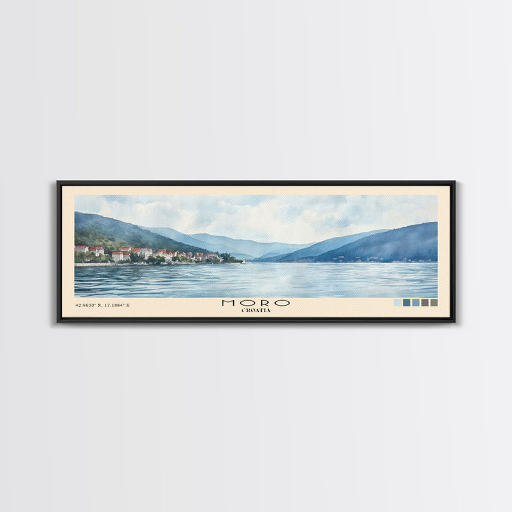 Moro, Croatia Watercolor Beach Print, Vacation Gift, Croatia Wall Art, Beach Painting, Beach Decor, Beach Painting