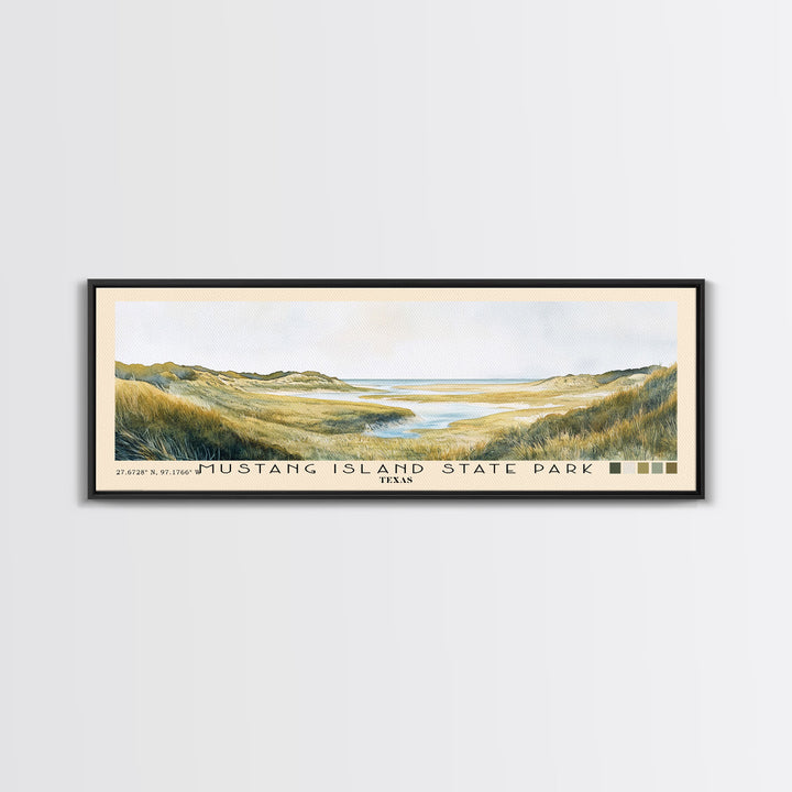 Mustang Island State Park, Texas Watercolor Print, Vacation Gift, Texas Wall Art, Vacation Wall Art, Vacatation Memories, Beach Decor, Beach Or Lakehouse Art