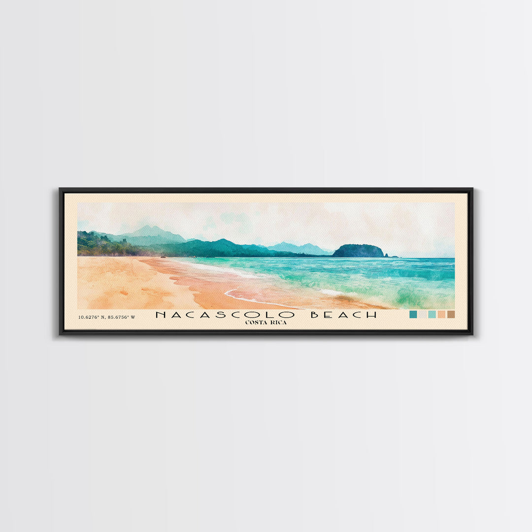 Nacascolo Beach, Costa Rica Watercolor Print, Vacation Gift, Costa Rica Wall Art, Vacation Wall Art, Vacatation Memories, Beach Decor, Beach Or Lakehouse Art