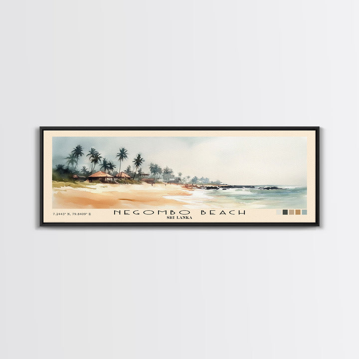 Negombo beach, Sri Lanka Watercolor Print, Vacation Gift, Sri Lanka Wall Art, Beach Painting, Beach Decor, Beach Or Lakehouse Art