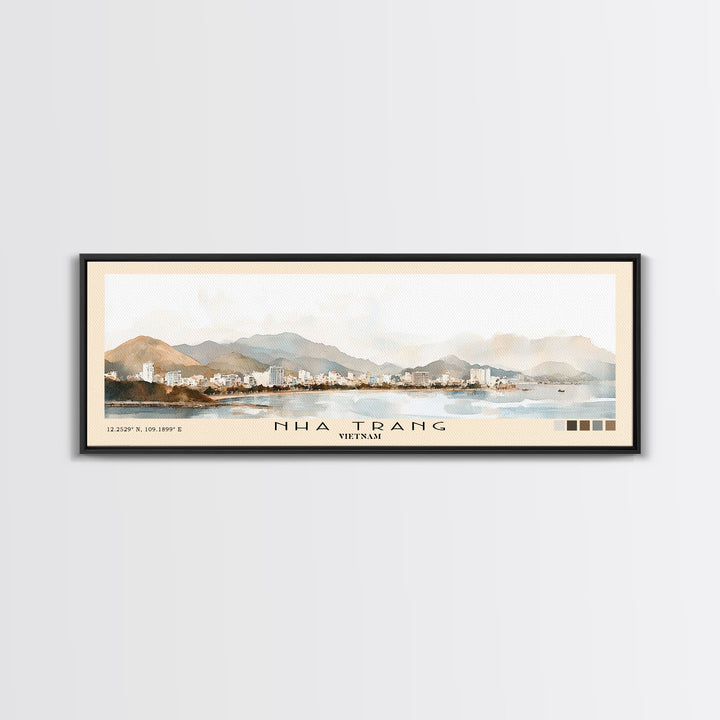 Nha Trang, Vietnam Watercolor Print, Vacation Gift, Vietnam Wall Art, Vacation Wall Art, Vacatation Memories, Beach Decor, Beach Or Lakehouse Art