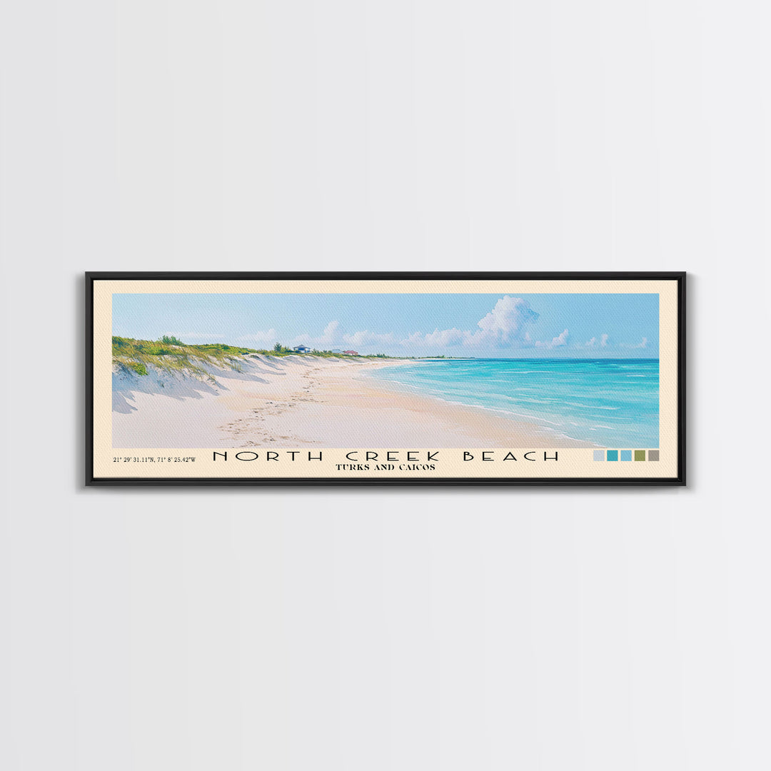 North Creek Beach, Turks and Caicos Watercolor Print, Vacation Gift, Turks and Caicos Wall Art, Beach Painting, Beach Decor, Beach Or Lakehouse Art