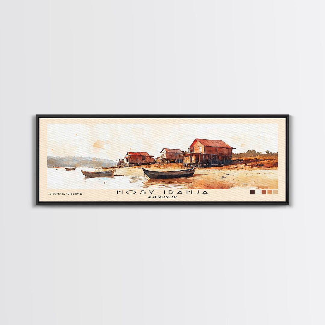 Nosy Iranja, Madagascar Watercolor Print, Vacation Gift, Madagascar Wall Art, Beach Painting, Beach Decor, Beach Or Lakehouse Art