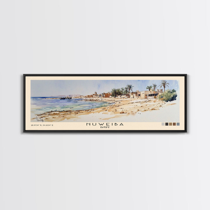Nuweiba, Egypt Watercolor Print, Vacation Gift, Egypt Wall Art, Vacation Wall Art, Vacatation Memories, Beach Decor, Beach Or Lakehouse Art