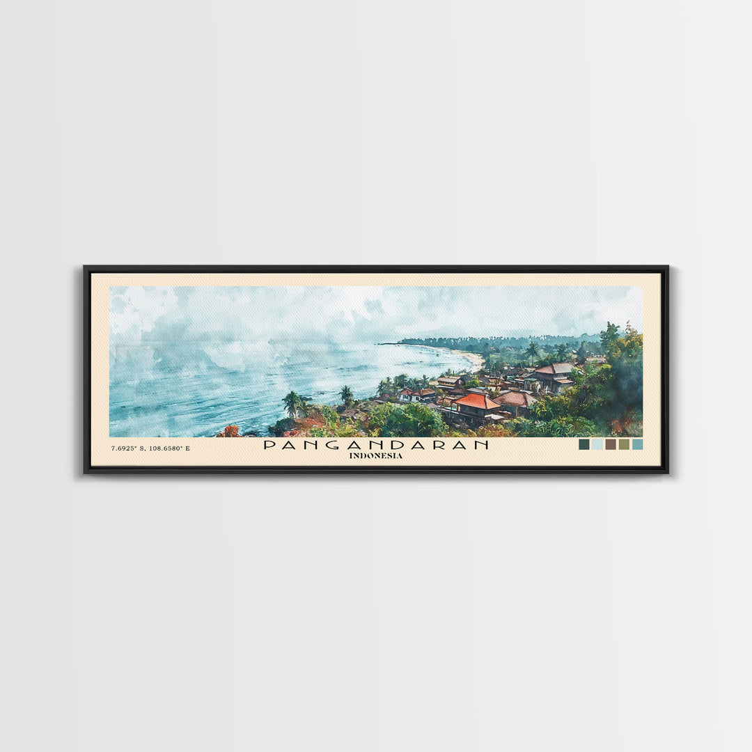 Pangandaran, Indonesia Watercolor Print, Vacation Gift, Indonesia Wall Art, Beach Painting, Beach Decor, Beach Or Lakehouse Art