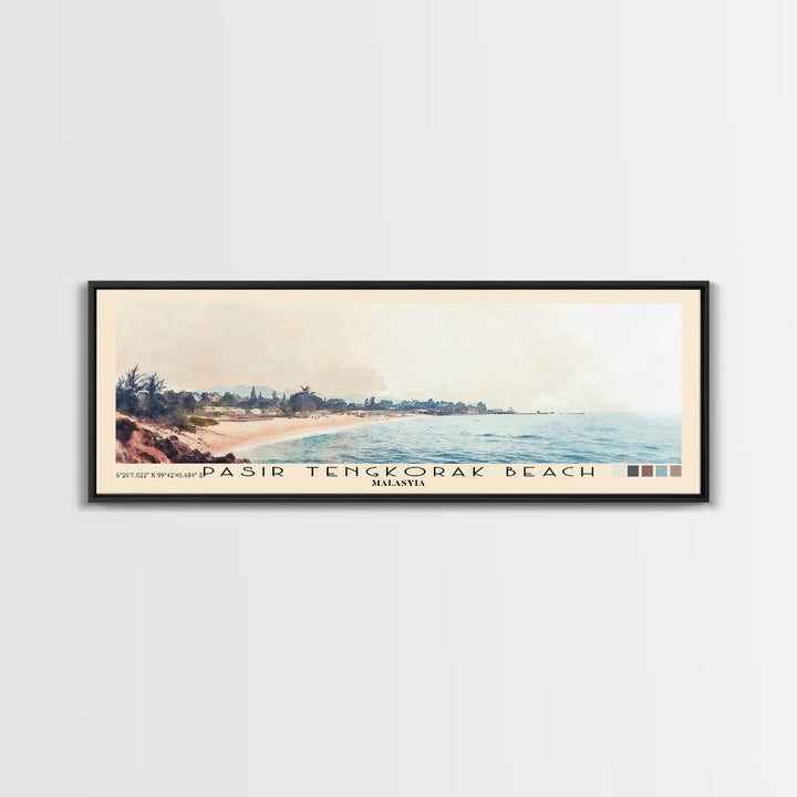 Pasir Tengkorak Beach, Malasyia Watercolor Print, Vacation Gift, Malasyia Wall Art, Vacation Wall Art, Vacatation Memories, Beach Decor, Beach Or Lakehouse Art