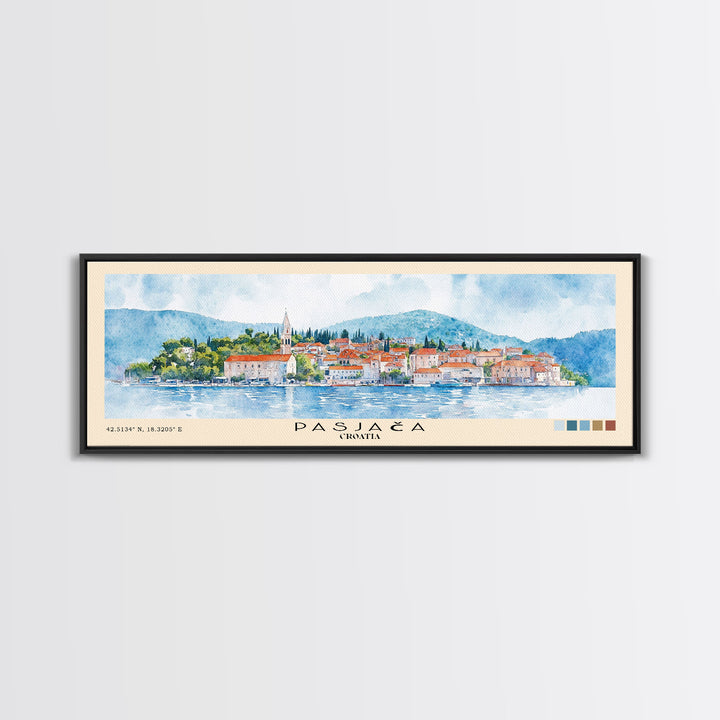 Pasjača, Croatia Watercolor Print, Vacation Gift, Croatia Wall Art, Beach Painting, Beach Decor, Beach Or Lakehouse Art