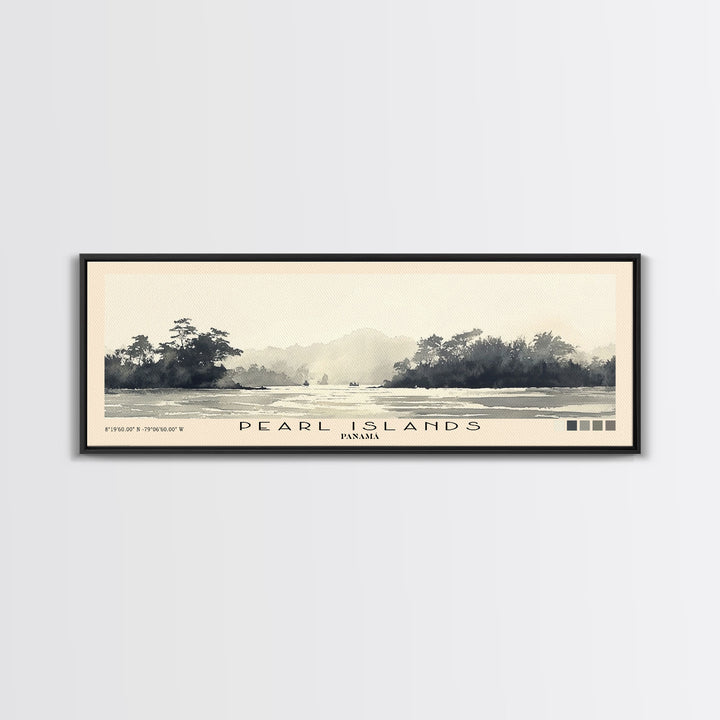 Pearl Islands, Panamá Watercolor Print, Vacation Gift, Panamá Wall Art, Beach Painting, Beach Decor, Beach Or Lakehouse Art