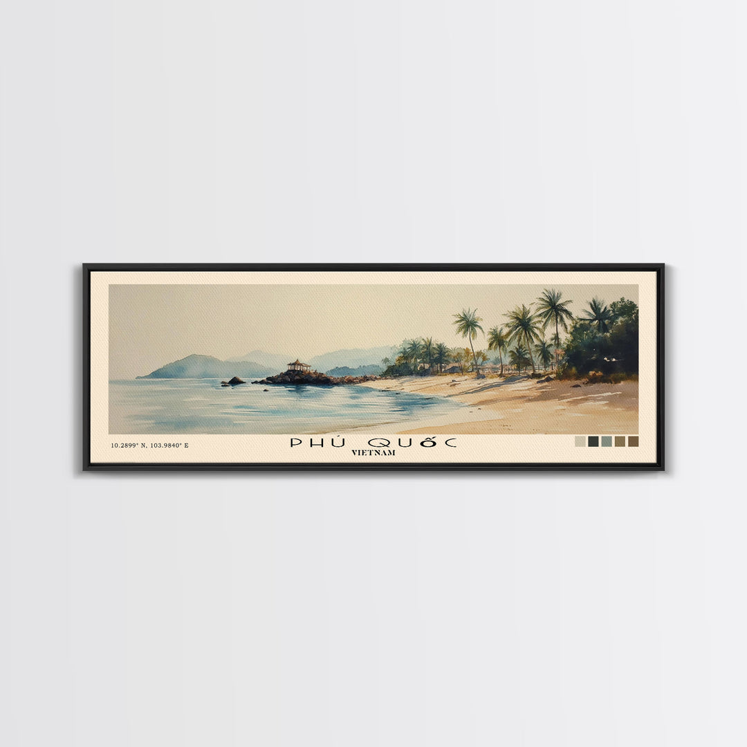 Phú Quốc, Vietnam Watercolor Print, Vacation Gift, Vietnam Wall Art, Vacation Wall Art, Vacatation Memories, Beach Decor, Beach Or Lakehouse Art