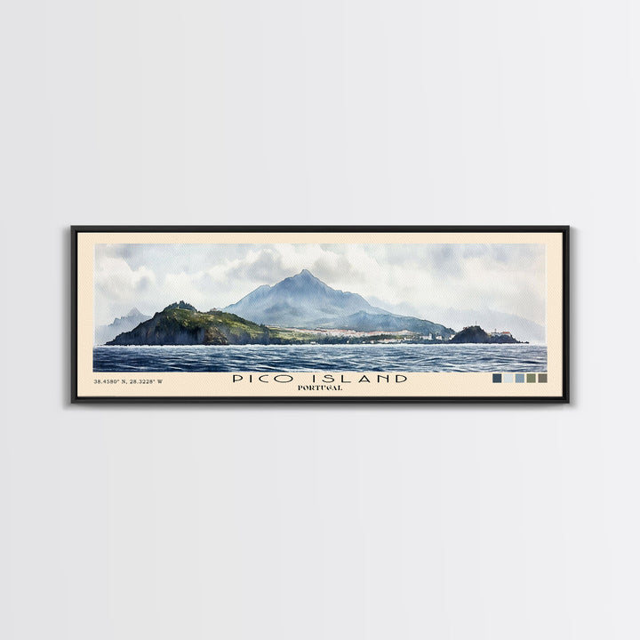 Pico Island, Portugal Watercolor Print, Vacation Gift, Portugal Wall Art, Beach Painting, Beach Decor, Beach Or Lakehouse Art