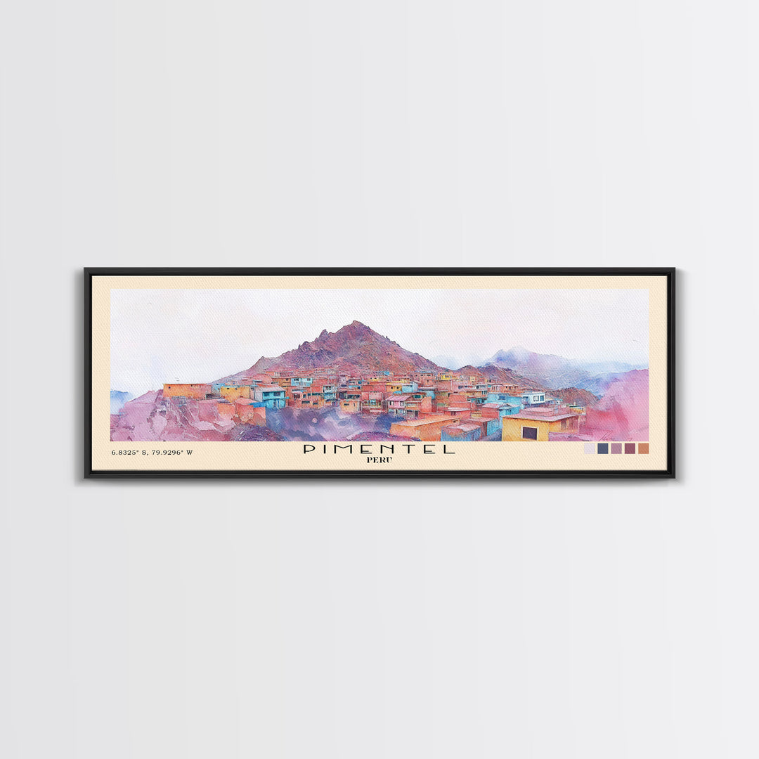 Pimentel, Peru Watercolor Print, Vacation Gift, Peru Wall Art, Vacation Wall Art, Vacatation Memories, Beach Decor, Beach Or Lakehouse Art