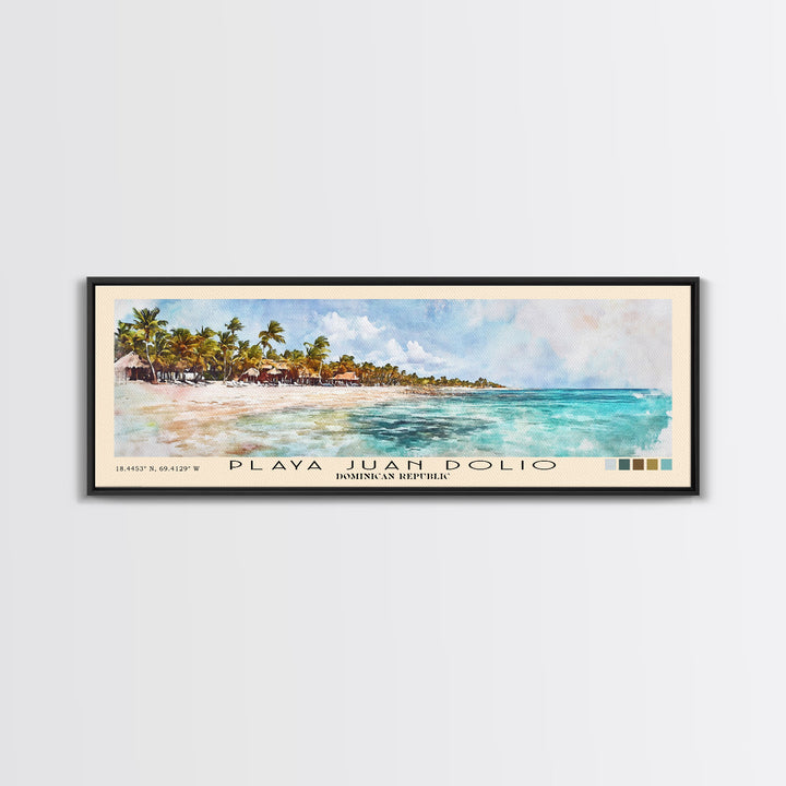 Playa Juan Dolio, Dominican Republic Watercolor Print, Vacation Gift, Dominican Republic Wall Art, Vacation Wall Art, Vacatation Memories, Beach Decor, Beach Or Lakehouse Art