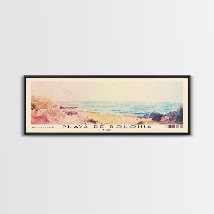 Playa de Bolonia, Spain Watercolor Beach Print, Vacation Gift, Spain Wall Art, Beach Painting, Beach Decor, Beach Painting