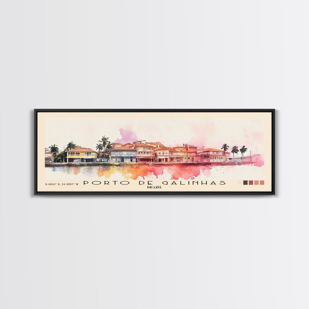 Porto de Galinhas, Brazil Watercolor Print, Vacation Gift, Brazil Wall Art, Vacation Wall Art, Vacatation Memories, Beach Decor, Beach Or Lakehouse Art