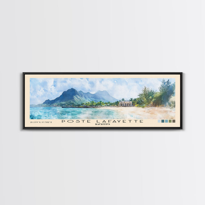 Poste Lafayette, Mauritius Watercolor Print, Vacation Gift, Mauritius Wall Art, Vacation Wall Art, Vacatation Memories, Beach Decor, Beach Or Lakehouse Art