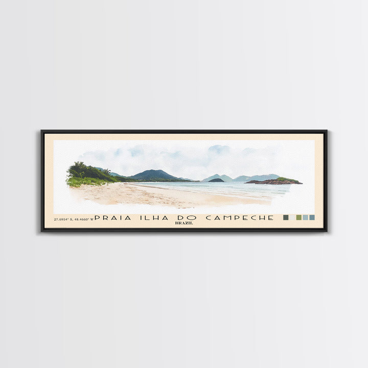Praia Ilha do Campeche, Brazil Watercolor Print, Vacation Gift, Brazil Wall Art, Vacation Wall Art, Vacatation Memories, Beach Decor, Beach Or Lakehouse Art