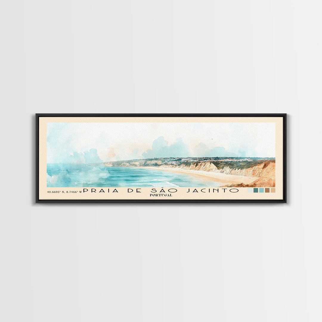 Praia de São Jacinto, Portugal Watercolor Print, Vacation Gift, Portugal Wall Art, Vacation Wall Art, Vacatation Memories, Beach Decor, Beach Or Lakehouse Art