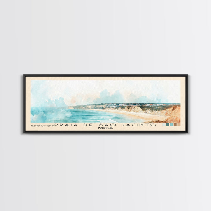 Praia de São Jacinto, Portugal Watercolor Print, Vacation Gift, Portugal Wall Art, Vacation Wall Art, Vacatation Memories, Beach Decor, Beach Or Lakehouse Art