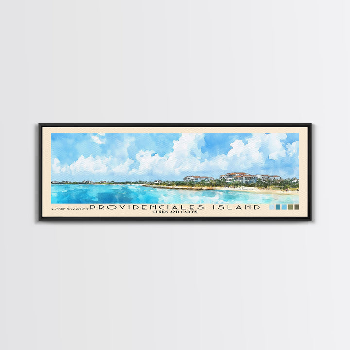 Providenciales Island, Turks and Caicos Watercolor Print, Vacation Gift, Turks and Caicos Wall Art, Vacation Wall Art, Vacatation Memories, Beach Decor, Beach Or Lakehouse Art